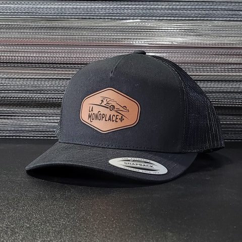 Cap with leather patch