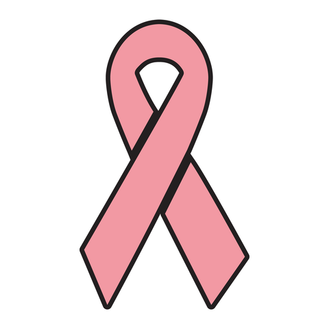 Breast cancer ribbon patches - Adhesive backing